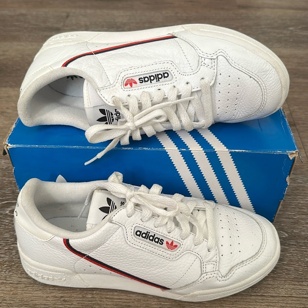 COPY - Adidas Continental 80 White/Navy/Scarlet Shoes MEN’S Size 6